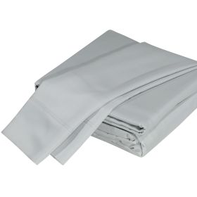 Premium Silky Soft 100% Tencel Lyocell Derived from Eucalyptus 4-Piece Sheet Set, Oeko-TEX Certified, Queen - Dove Gray