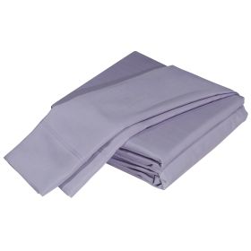 Luxuriously Soft 100% Viscose Derived from Bamboo 5-Piece Sheet Set , Oeko-TEX Certified, Split King - Amethyst