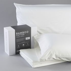 Bamboo Cotton Sheets Soft and Smooth with Viscose from Bamboo Ivory King Split Head