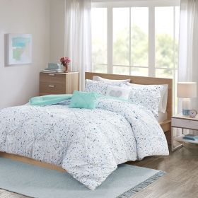 Metallic Printed and Pintucked Comforter Set