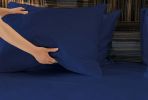 Luxuriously Soft 100% Viscose Derived from Bamboo 5-Piece Sheet Set , Oeko-TEX Certified, Split King - Indigo